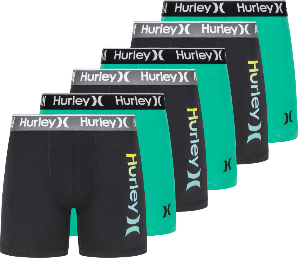 Hurley Men's One and Only Boxer Briefs 6-Pack for $15
