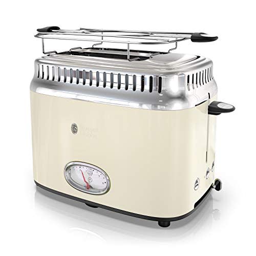 Ovente Electric 2-Slice Toaster Machine with Removable Crumb Tray,  6-Setting Knob for Toasting Bread