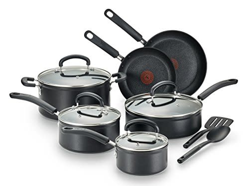  T-fal Ultimate Hard Anodized Nonstick Griddle 10.25 Inch Oven  Broiler Safe 500F Cookware, Pots and Pans, Dishwasher Safe Grey: Home &  Kitchen