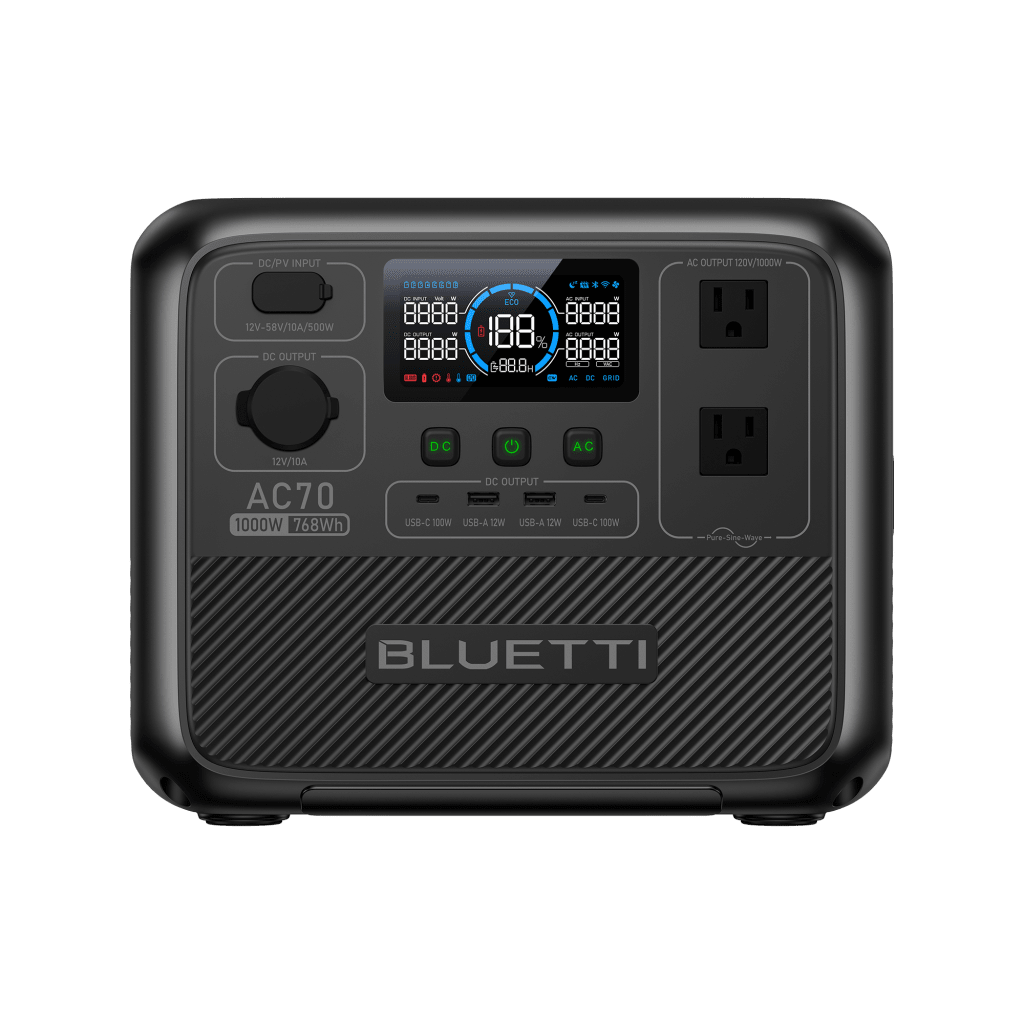 Bluetti AC70 1,000W Portable Power Station for 479