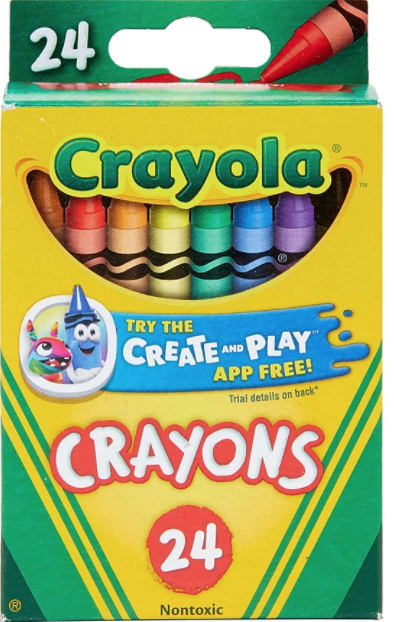 Crayola Crayons 24-Pack for 50 cents - 523024