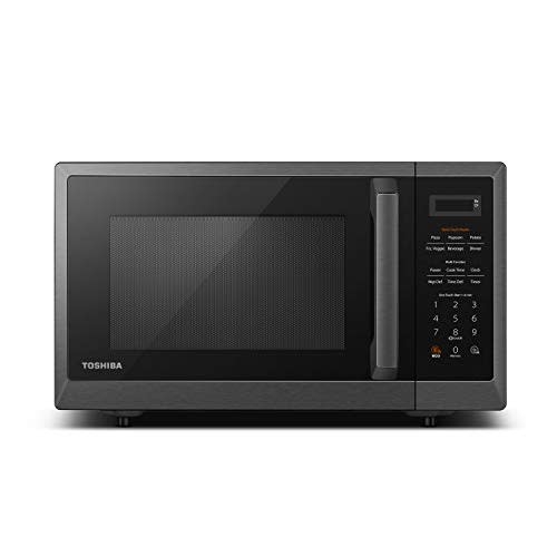  TOSHIBA AC25CEW-BS Large 6-Slice Convection Toaster Oven  Countertop, 10-In-One with Toast, Pizza and Rotisserie, 1500W, Black  Stainless Steel, Includes 6 Accessories: Home & Kitchen