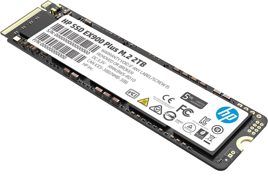 HP EX900 Plus 2TB NVMe PCIe M.2 Interface SSD for 90 35M35AAABA