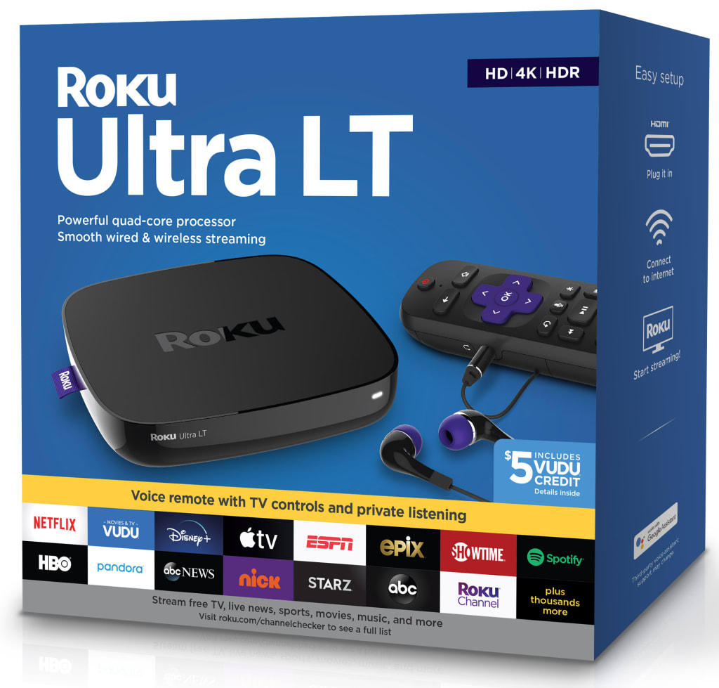 Bær Valg Taxpayer Roku Ultra LT 4K Streaming Media Player (2019) for $60 - 4662RW