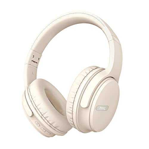 HTC Wireless Over Ear Bluetooth Headphones with Microphone, Foldable Stereo Noise Cancelling for ...