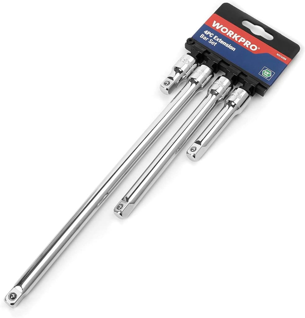 WORKPRO W074459 3/8 In. Socket Drive Extension Bar Set for $9