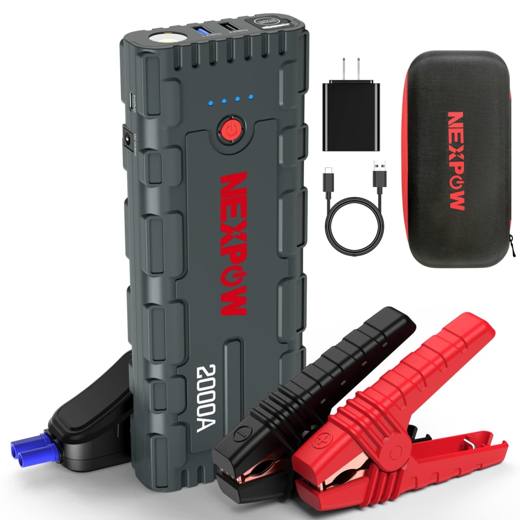 Nexpow 2000A Peak Car Jump Starter for 39