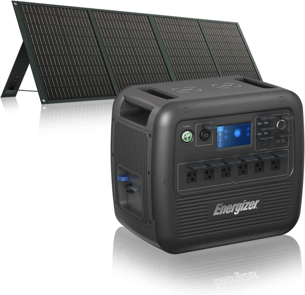 Energizer 2,150Wh Portable Power Station with Solar Panel for 1,899 PPS2000+PWS110
