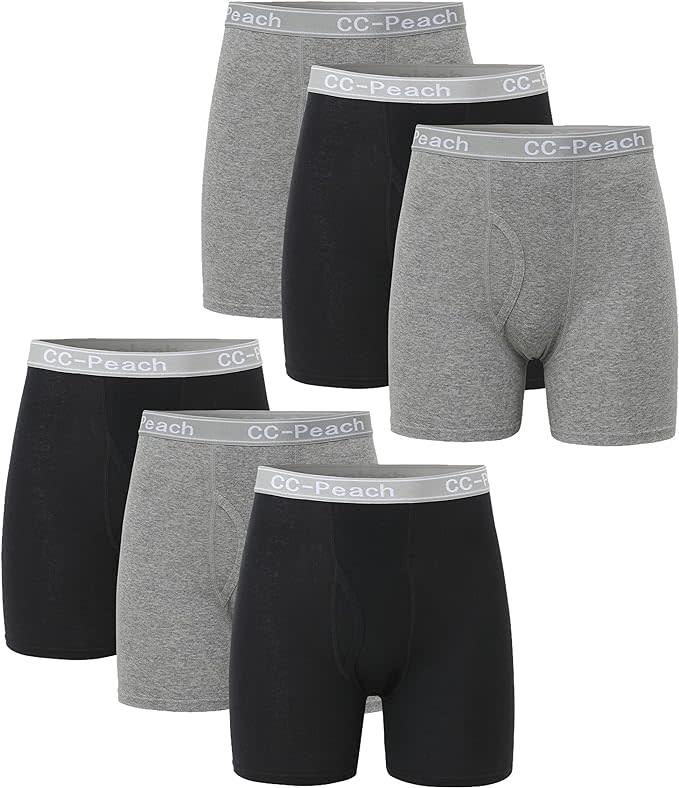 Men's Moisture Wicking Boxer Brief 6-Pack for $13 w/ Prime