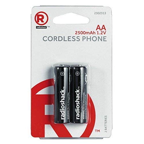 RadioShack 2500mAh"AA" NiMH Batteries, 1.2V/2500mAh (2Pack) 2302313