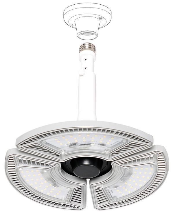 Honeywell 5,000Lumen LED 3Panel Deformable Garage Light for 18 for