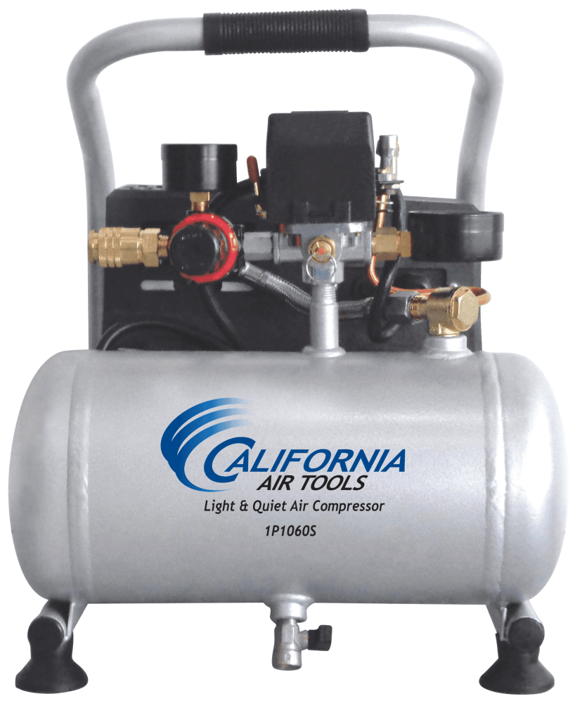 California Air Tools CAT-1P1060S Light  Quiet Portable Air Compressor,  Silver for $140