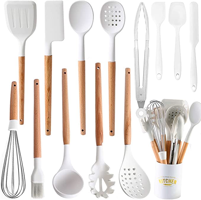 BESTZMWK kitchen utensil set - 11 cooking utensils - colorful