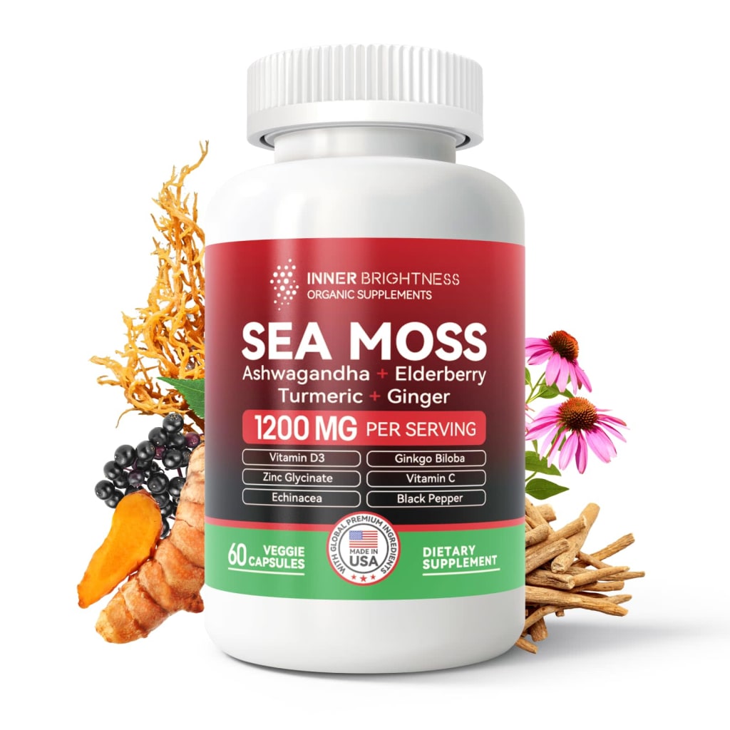 Inner Brightness All-in-1 Multimineral Sea Moss 60-Capsule Bottle for $20