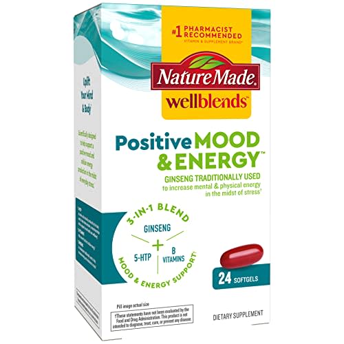 Nature Made Wellblends Positive Mood & Energy, 5HTP, Thiamin, Niacin