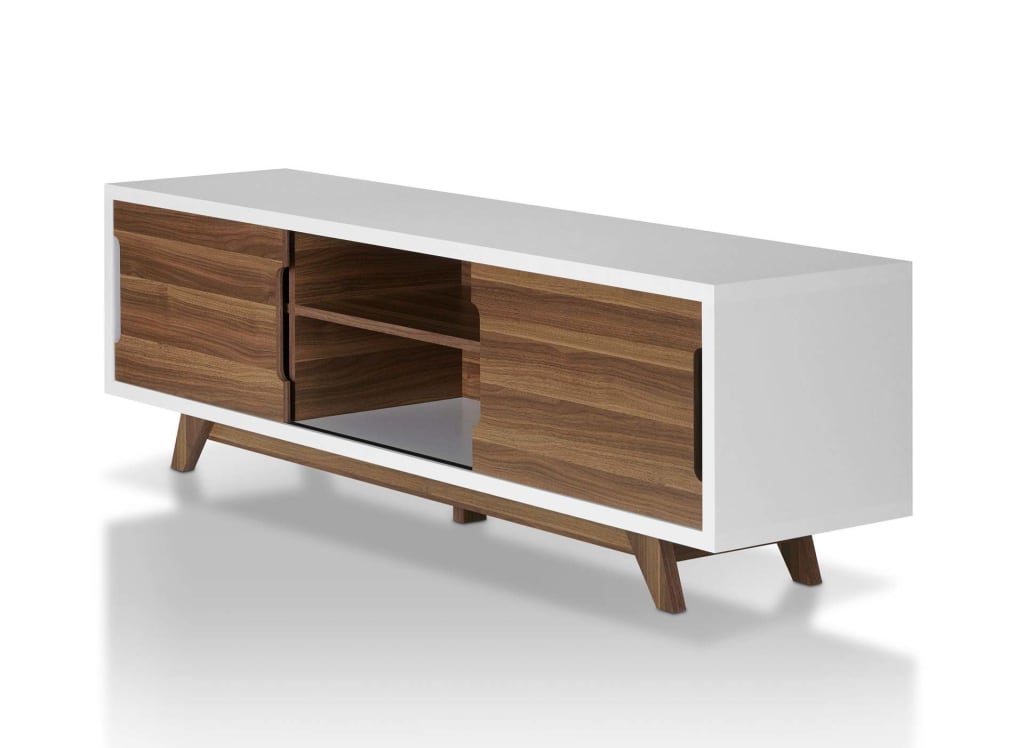 Venable Mid-Century Modern White 62" TV Stand for $90 + free shipping