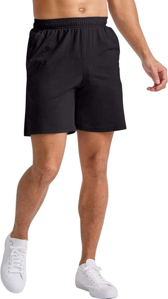 Hanes Men's Pull-On Jersey Shorts for $8