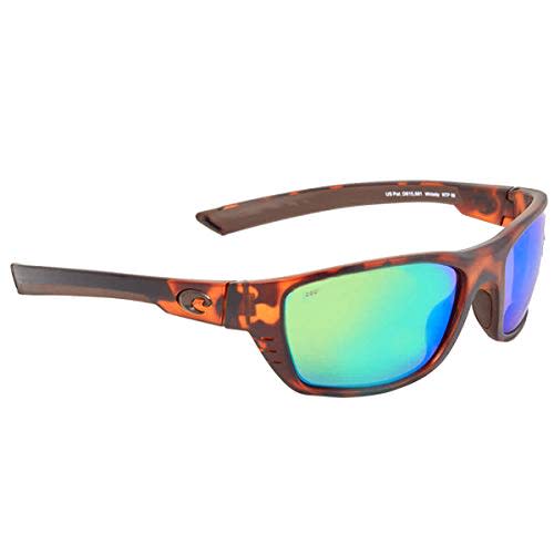 Costa Del Mar Costa Men's Whitetip Readers Sunglasses Matte Retro Tortoise/Green Mirror 580P C ...