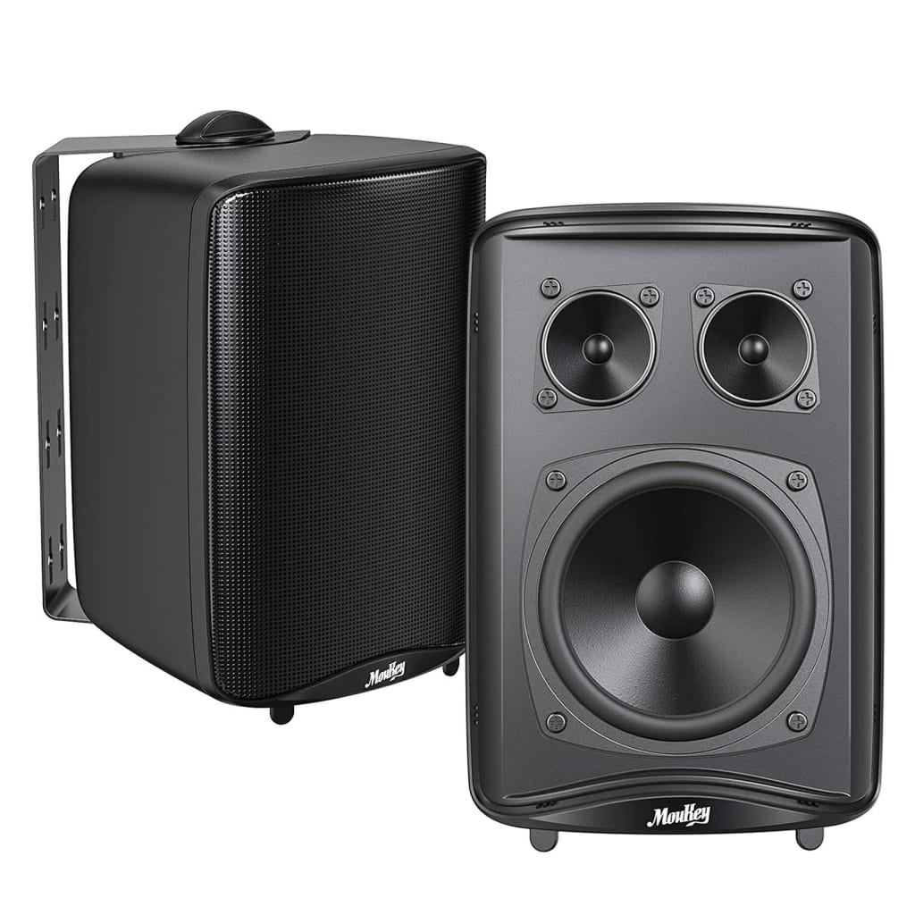 Moukey 3Way Bookshelf Speaker Pair for 39 M202