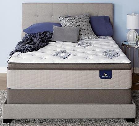 Serta perfect sleeper baymist cushion 2025 firm pillow top mattress set