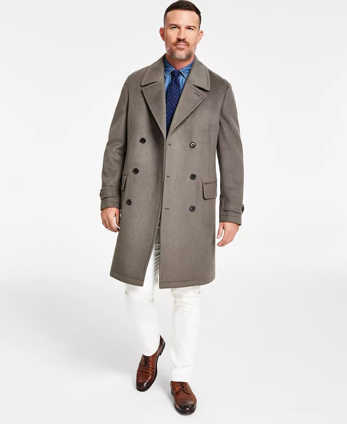 Lauren Ralph Lauren Men's Classic-Fit Double Breasted Lumber Peacoat for $80