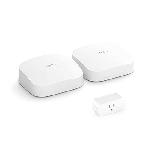 eero 6+ mesh Wi-Fi router | Fast and reliable gigabit speeds |  connect 75+ devices | Coverage up to 1,500 sq. ft. | 2022 release