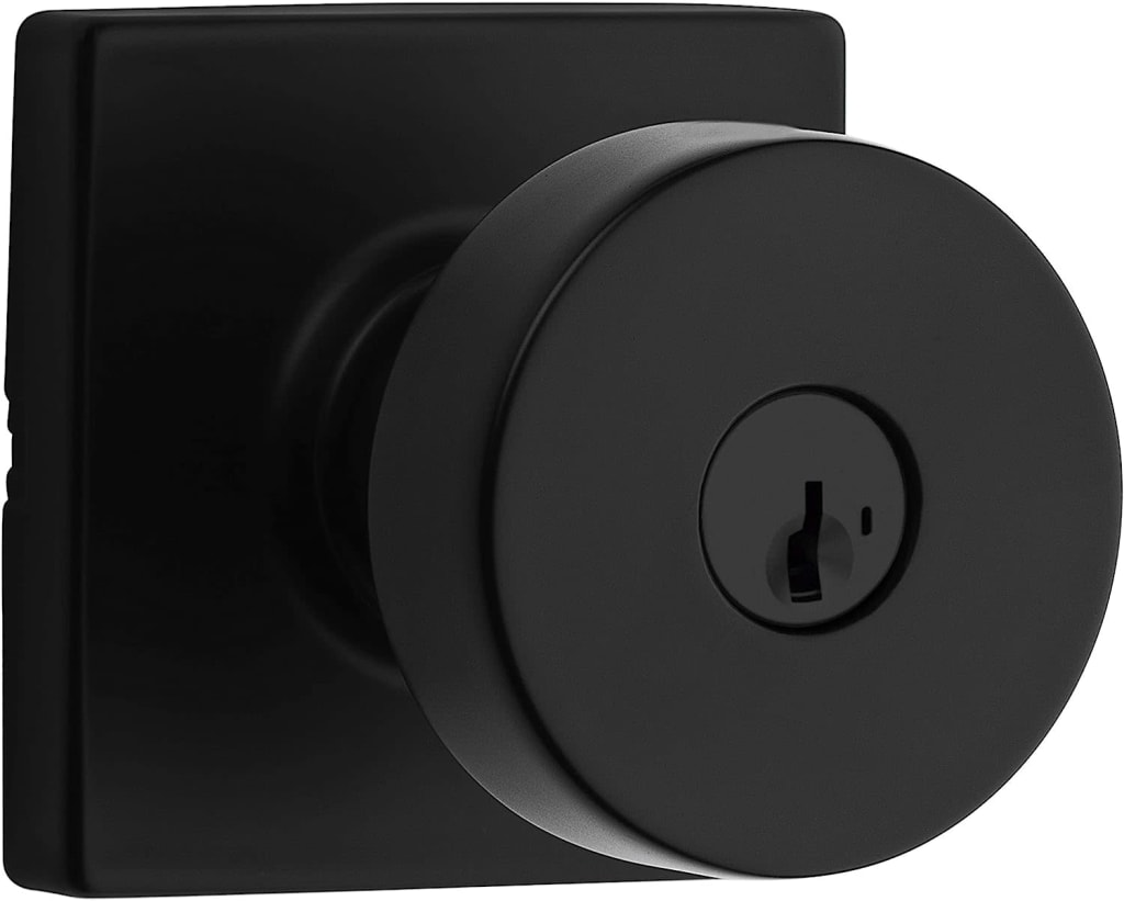 Kwikset Pismo Keyed Entry Square Modern Door Knob for 27 97402858
