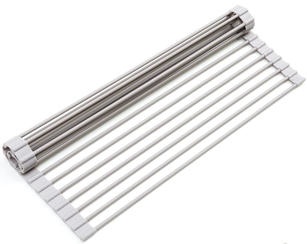 Surpahs Over The Sink Multipurpose RollUp Dish Drying Rack for 22