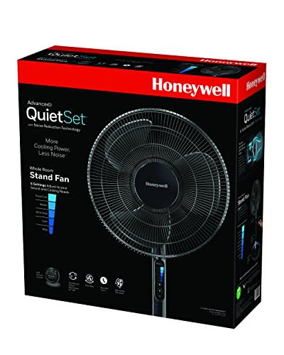 Honeywell HSF600B Advanced QuietSet 16 Whole Room Stand Fan, Black ...