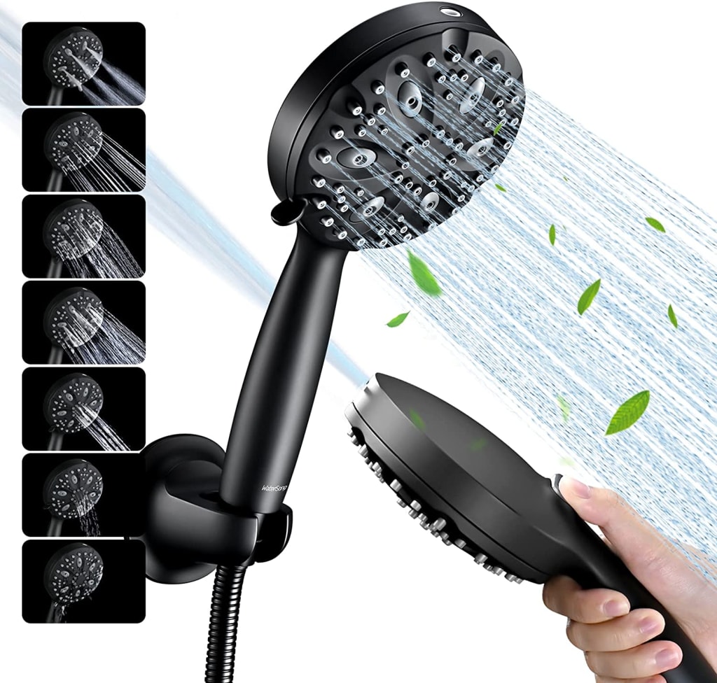 WaterSong Handheld Shower Head with Power Wash for $16 - WS-AU054102BK