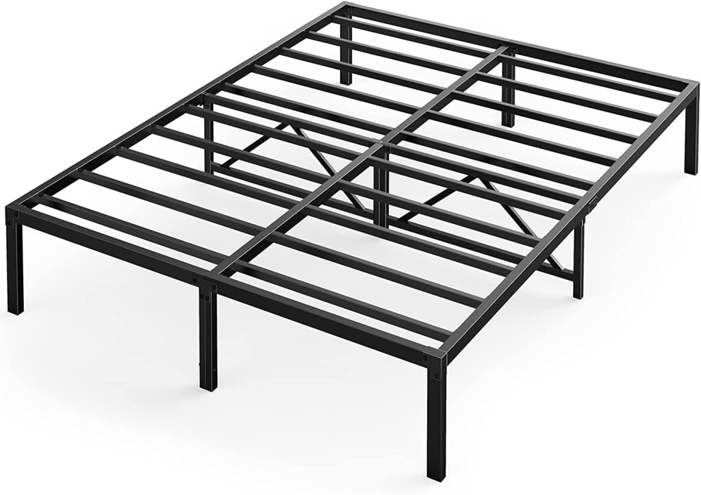 Marsail 14" Metal Platform Queen Bed Frame for 70 MSBFQ01