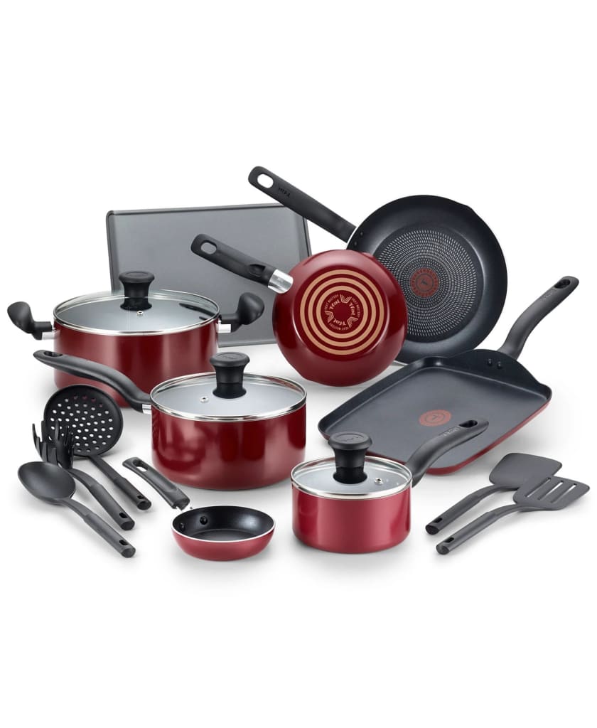 T-fal Culinaire 16-piece Nonstick Aluminum Cookware Set For $59 - B059sg64