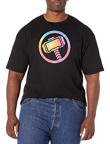 Camiseta Marvel Thor Tie-Dye Para Hombre - Estilo Gris Jaspeado, Talla 4XL Y Más