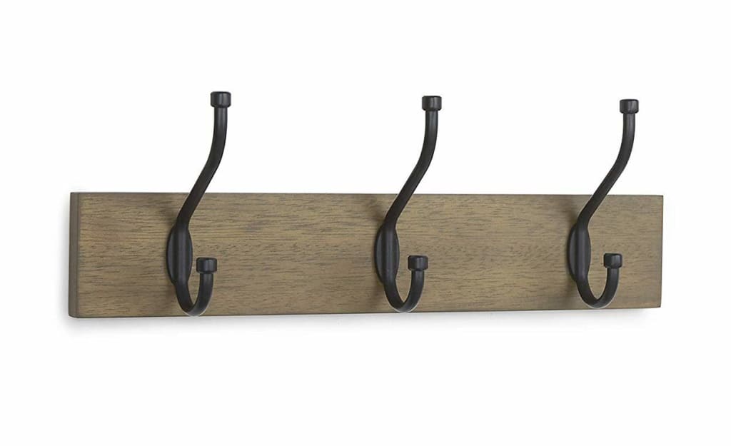 AmazonBasics Wall Mounted Standard Coat Rack 2Pack for 8 1012787