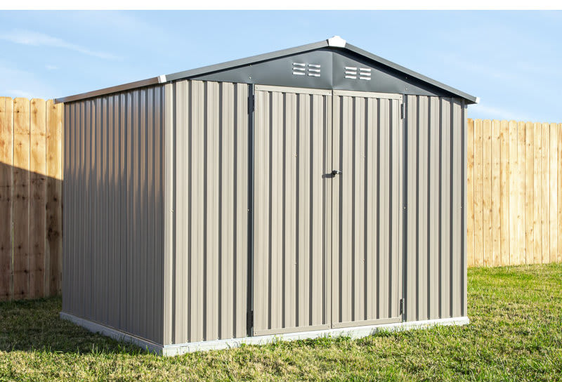 Arrow 8 foot X 6 foot Metal Storage Shed For 410 CRT64DSP Arrow 8 foot X 6 foot Metal Storage Shed For 410 CRT64DSP