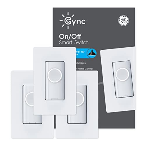 GE CYNC Smart Light Switch OnOff Button Style, Neutral Wire Required