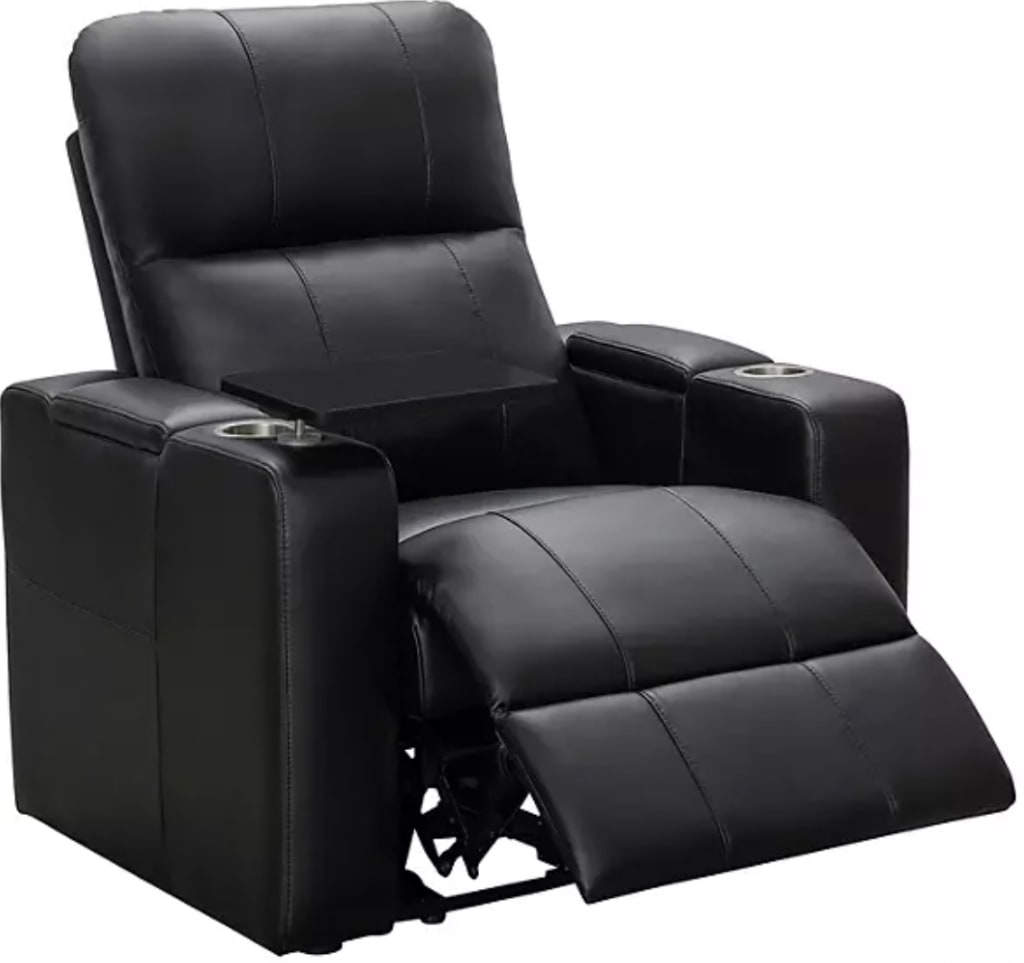 Abbyson Living Travis Power Theater Recliner w/ Table for 299 for members