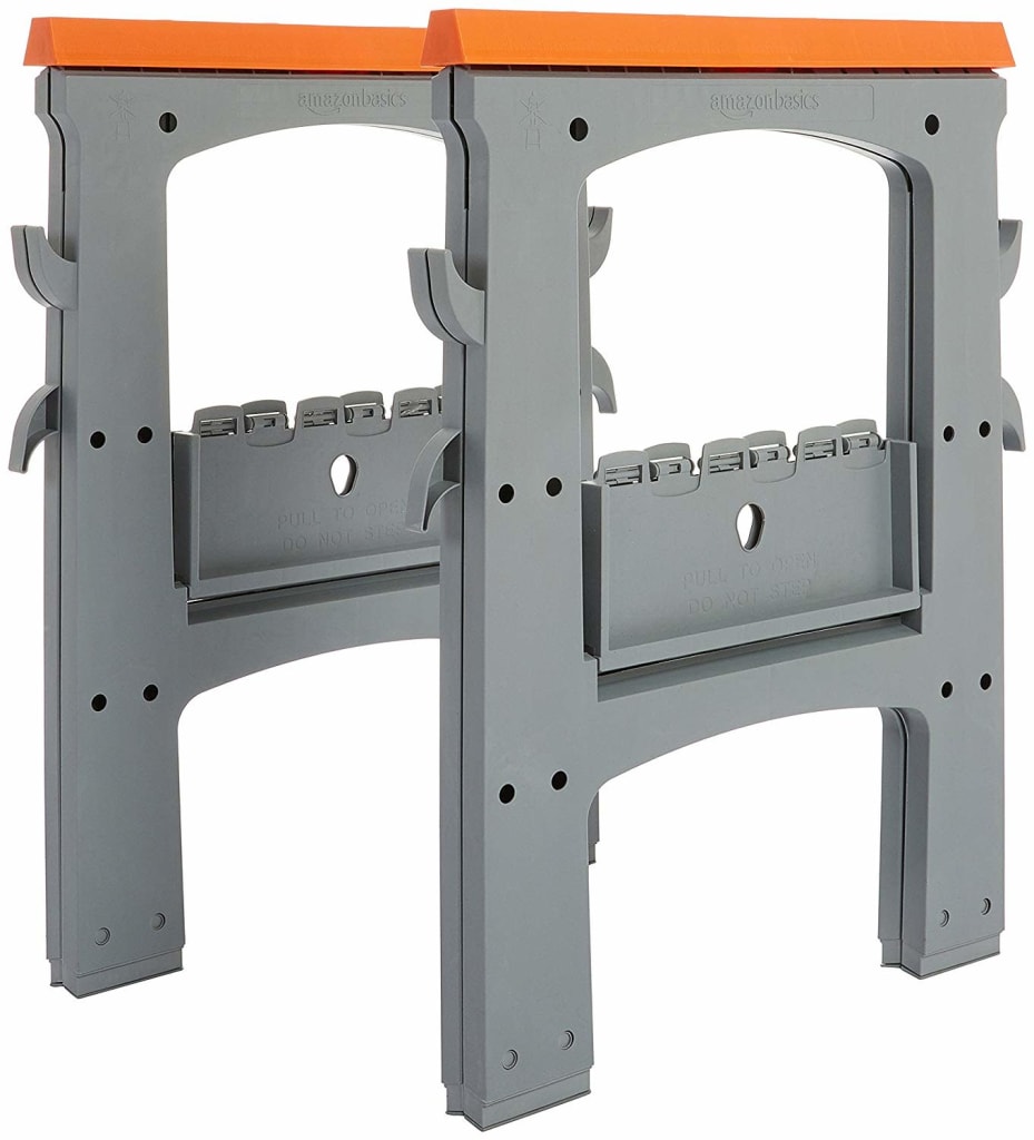 AmazonBasics Folding Sawhorse 2 Pack For 29 AMZ1719   P4hmc8658hoybnob6hpp 