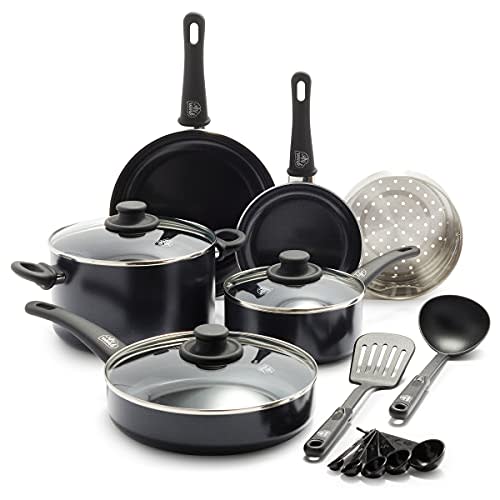 Nuwave 9 and 12 Hard Anodized Fry Pan Set with Ceramic Interior