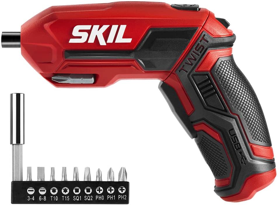 SKIL 2-Tool Kit: PWRCore 12 Brushless 12V Inch Cordless Drill Driver and Inch Hex Impact Driver, Includes 2.0Ah Lithium Battery and Standard C - 1