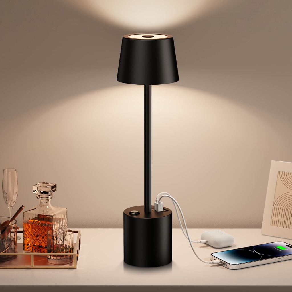 Pzloz Cordless LED Table Lamp for 10 TZTD01
