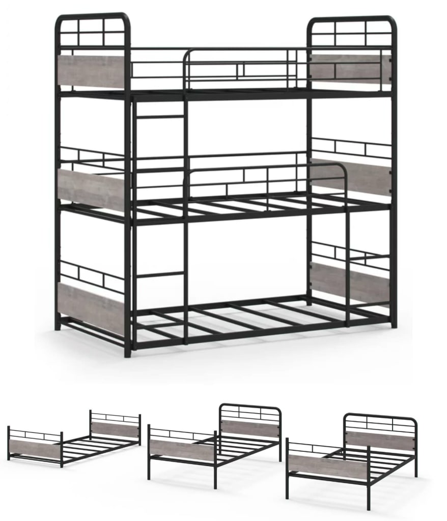 BH&G Anniston Convertible Triple Bunk Beds for 200 BHW100221