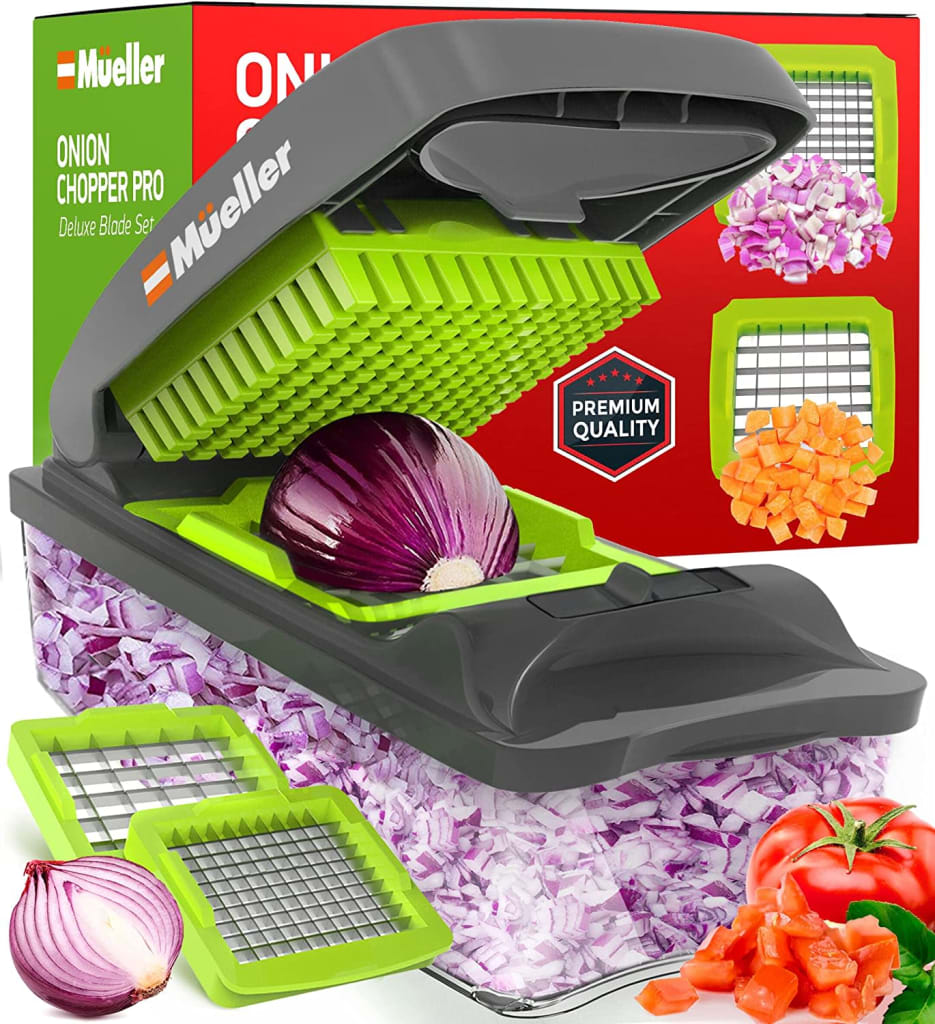 Mueller Pro-Series 10-In-1, 8 Blade Vegetable Slicer, Onion Mincer