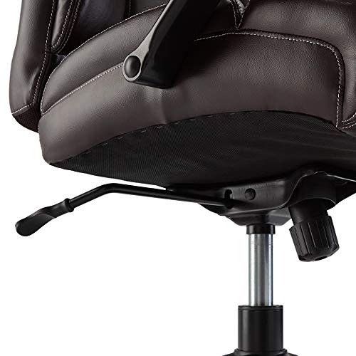 Amazon Basics Big & Tall Adjustable Executive Office Chair 500Pound Capacity, Brown Faux