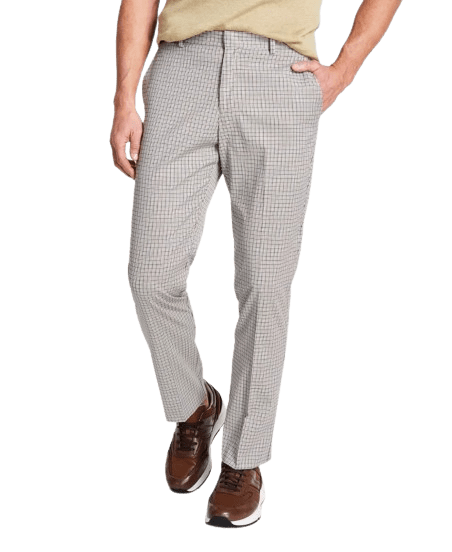 Tommy Hilfiger Men's Modern-Fit TH Flex Stretch Plaid Dress Pants for $24