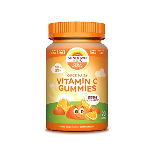 Sundown Kids Vitamin C Gummies with Rosehips, Citrus Bioflavonoids, Non ...