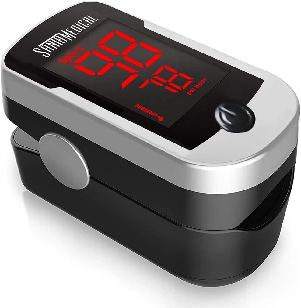 SantaMedical Finger Pulse Oximeter with Carry Case for 13 Deluxe SM110
