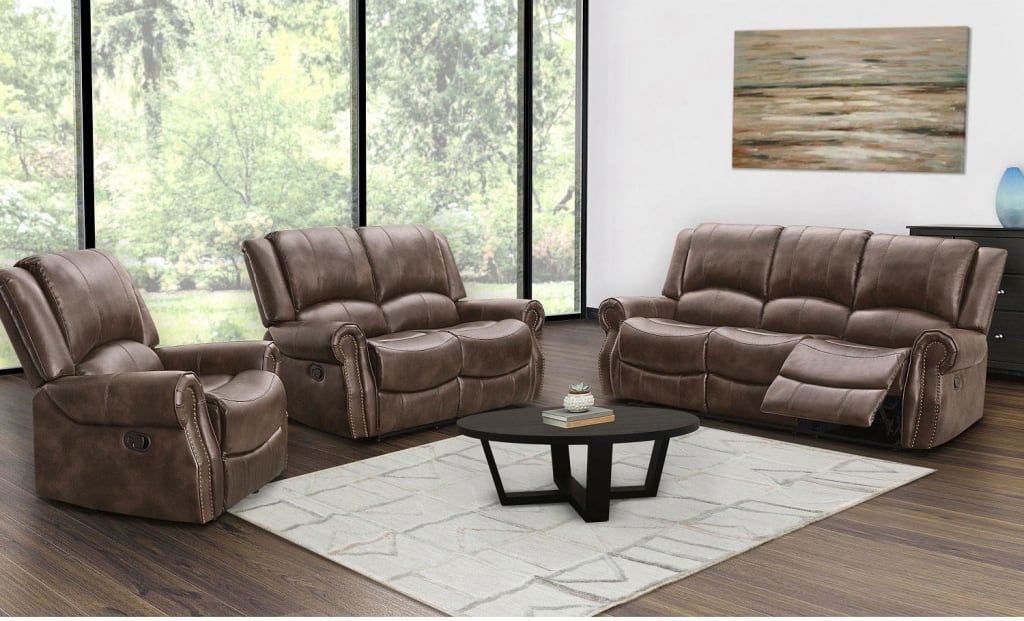 Abbyson Living Matthew 3Piece Reclining Sofa Set for 1,799 for members SK1932ABRN3/2/1