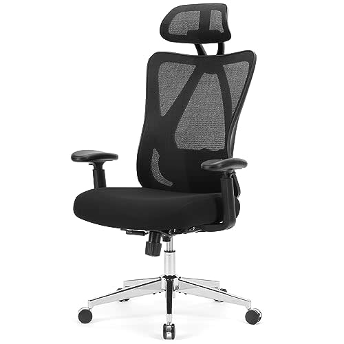 edx Ergonomic Mesh Office Chair with Adjustable Headrest and 3D Arms ...