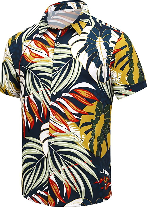 SheLucki Men's Hawaiian Shirt for $10